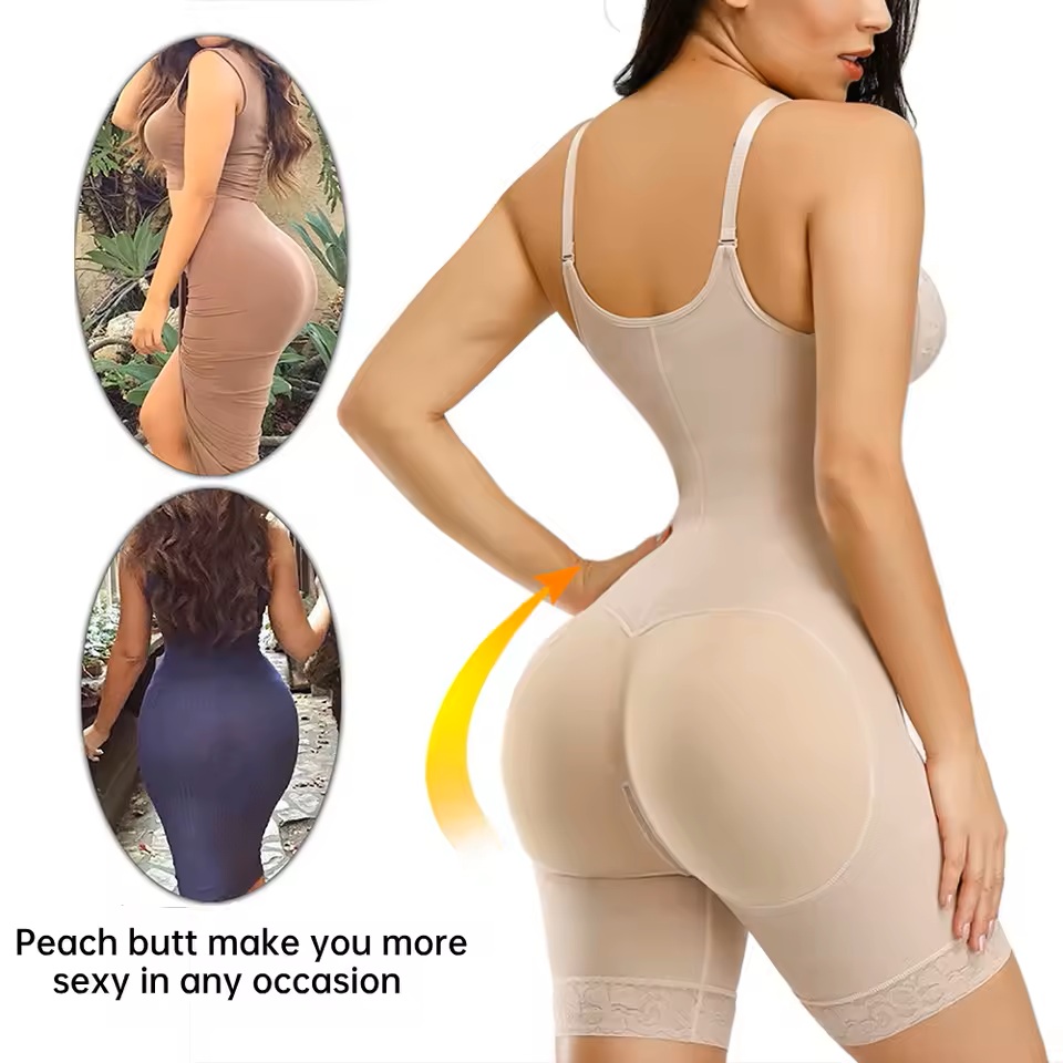 Fajas Colombianas Detachable Straps Full Body Shaper Tummy Slimming - Image 3