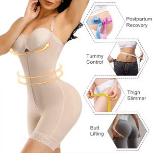 Fajas Colombianas Detachable Straps Full Body Shaper Tummy Slimming