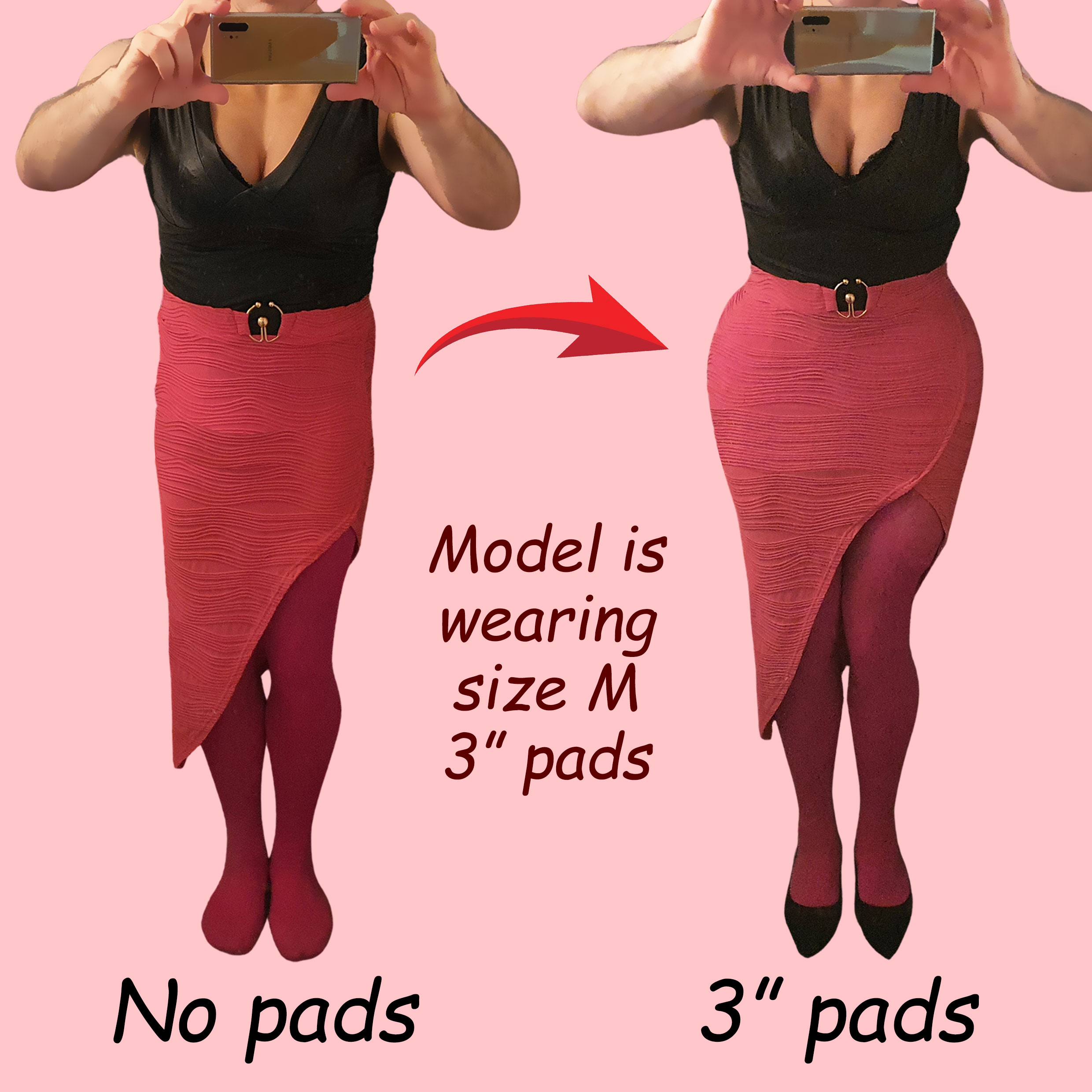 4 Inch Foam Drag Queen Hip Pads - Image 3